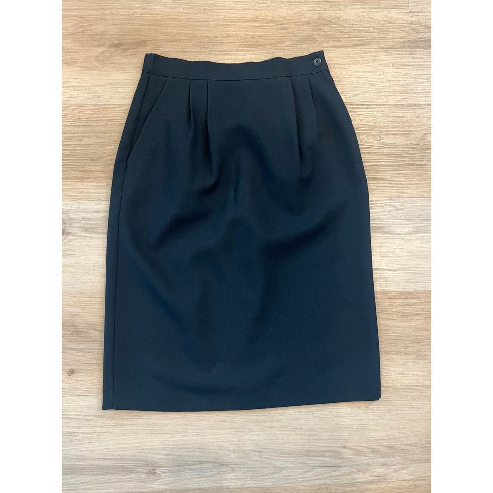 Lucia Petites Black Pencil Skirt Elastic‎ Waist Size 8